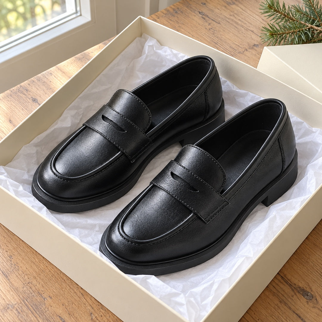 Mocasines con Plataforma – Negro · 4