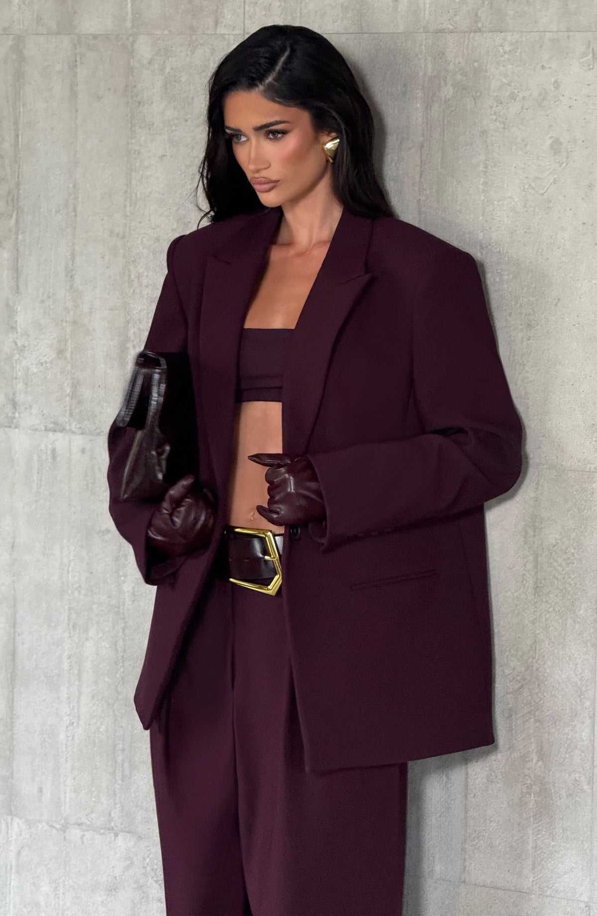 Blazer Oversize Reece – Ciruela