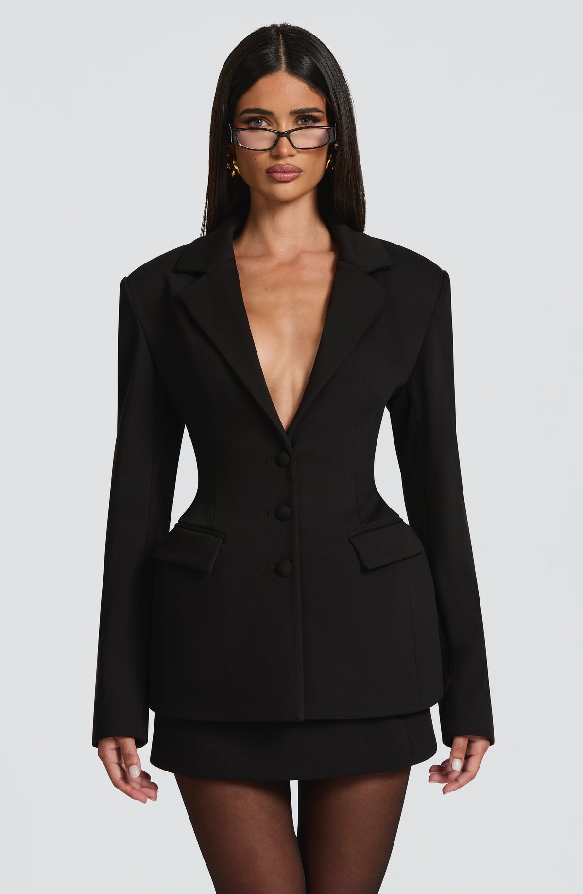 Blazer Entallado Rowena – Negro