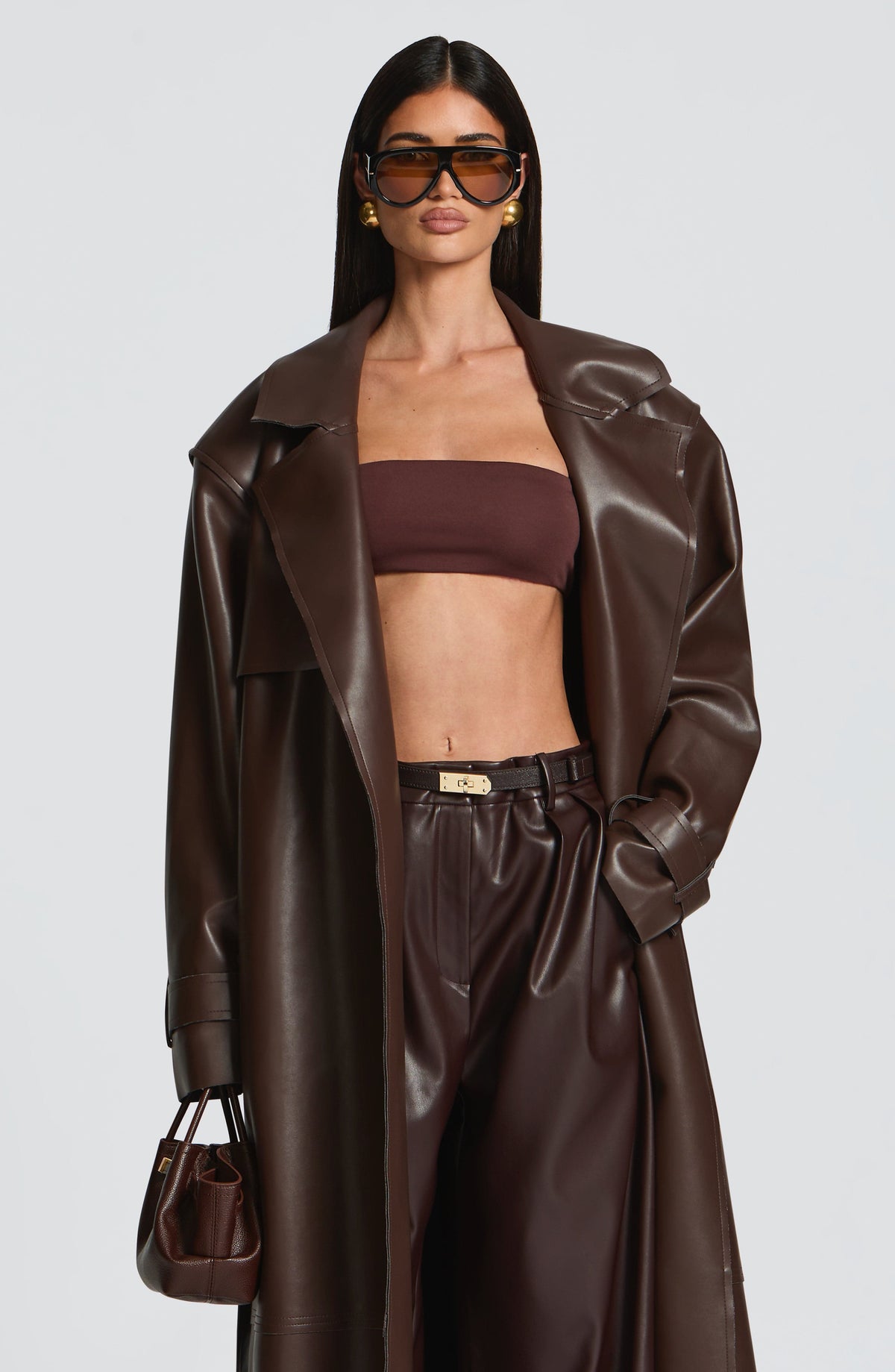 Top Bandeau Simi – Marrón Ciruela