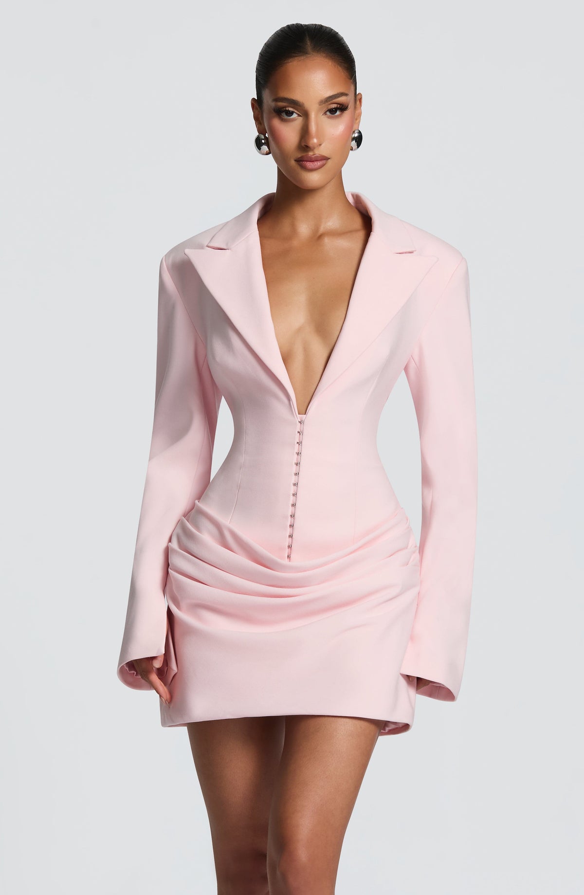 Vestido Blazer Corto Susie – Rosa Empolvado