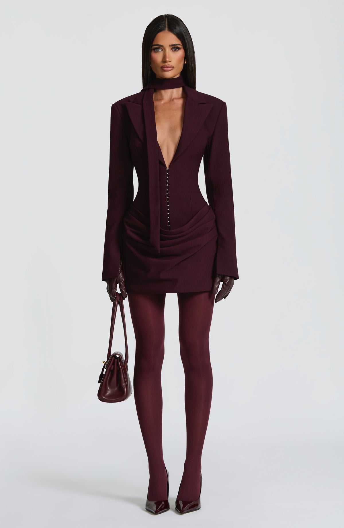 Vestido Blazer Corto Susie – Ciruela