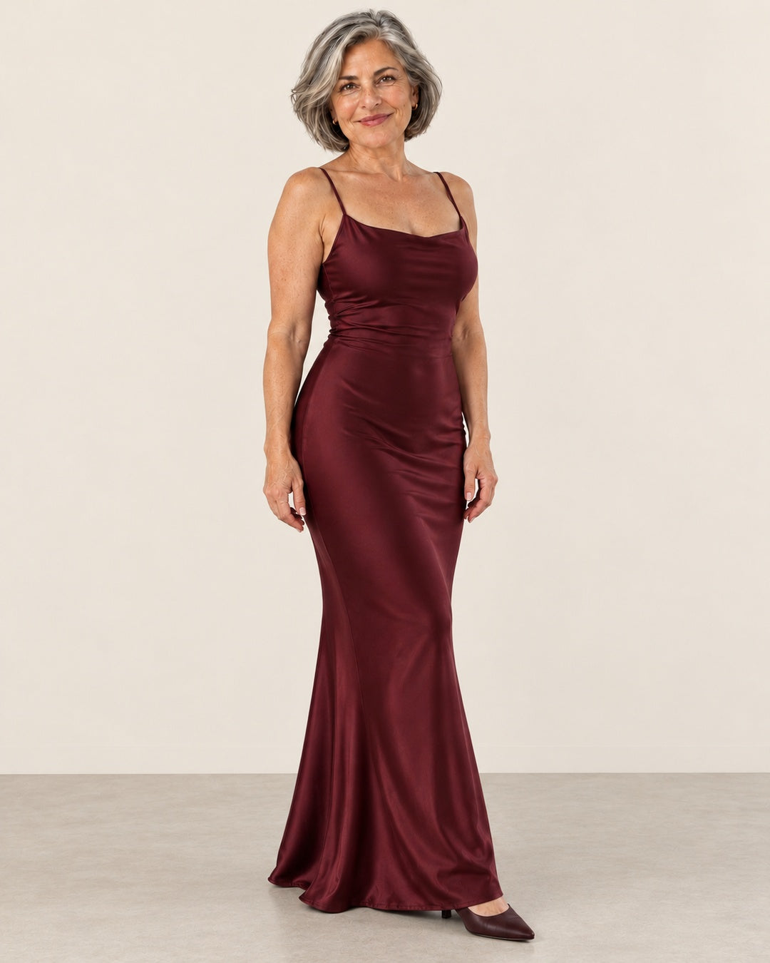 Vestido Largo de Fiesta Satinado – Talla Única · 2