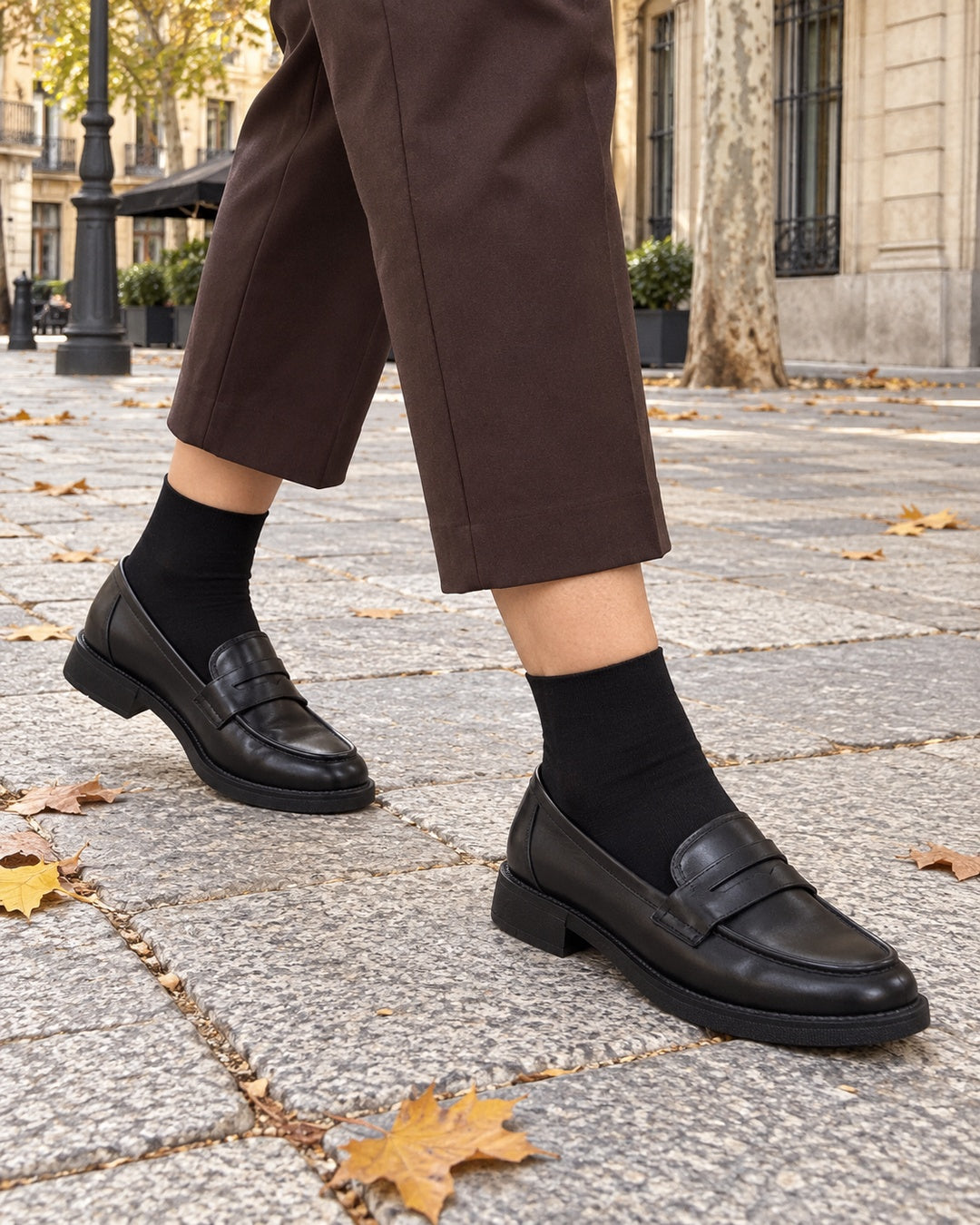 Zapatos Planos de Suela Blanda – Negro · 2
