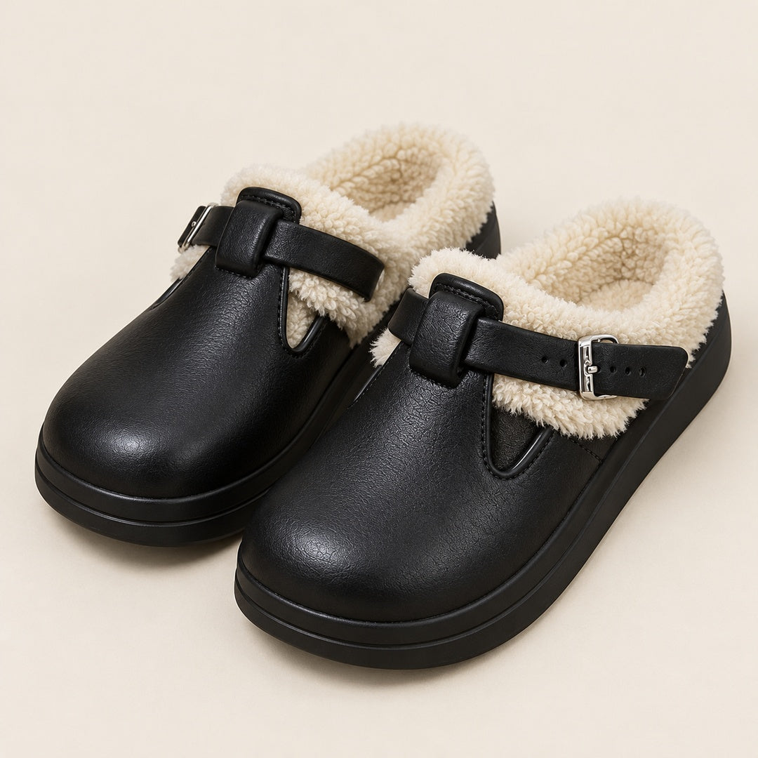 Zuecos Forrados de Pelo – Negro · 1